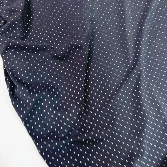 Torrid Tops Womens 4x Black Polka Dot 3/4 Sleeve Blouse one shoulder strappy - Picture 3 of 10